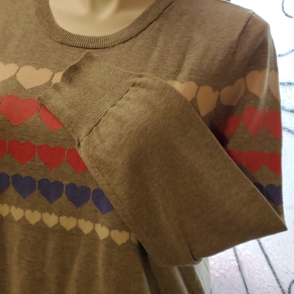 Feeling Festive Hearts Sweater Woman's Size XXL - Picture 4 of 8